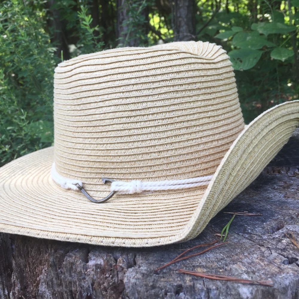 HBY Miami Soft Straw Hat Fishhook & Rope